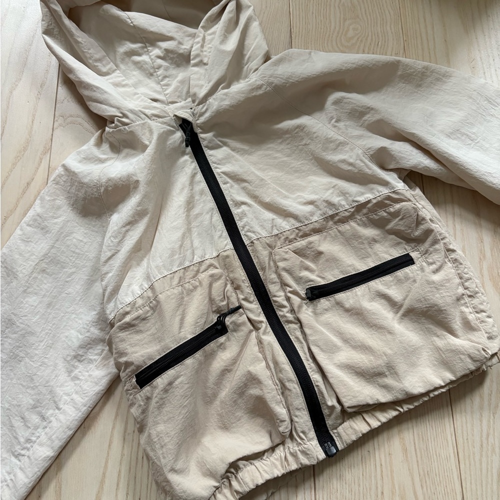 Zara Kids Light Tan Hooded Raincoat
